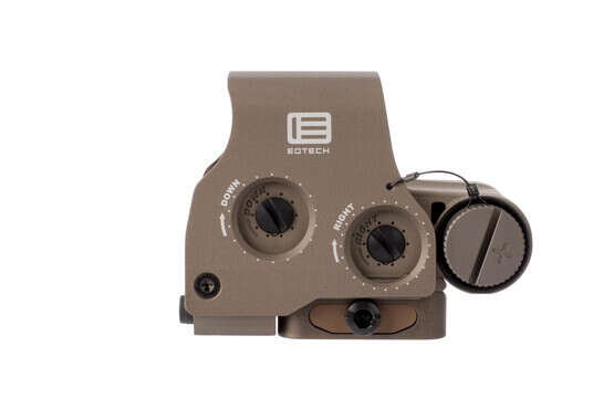 EOTech EXPS3-2 Tan red dot sight features shielded windage and elevation controls for a secure zero